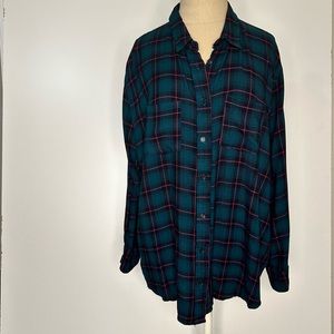 Cecico plaid button down shirt Large